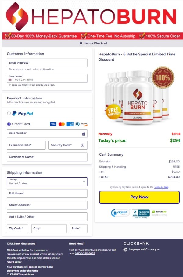 HepatoBurn secure payment
